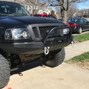Affordable Offroad - Affordable Offroad Elite Modular Plain Winch Front Bumper with Bull Bar for Ford Ranger 1998-2011 - Image 2