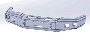 Hammerhead 600-56-0133 X-Series Winch Front Bumper with Square Light Holes for Chevy Silverado 1500 2003-2006