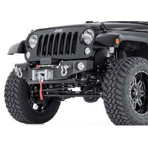 Rough Country - Rough Country 1059 Hybrid Stubby Winch Front Bumper for Jeep Wrangler JK 2007-2018 - Image 2