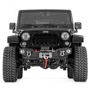 Rough Country - Rough Country 1062 Hybrid Stubby Winch Front Bumper with Fog Light Mounts for Jeep Wrangler JK 2007-2018 - Image 5