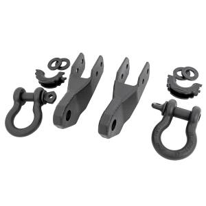 Rough Country RS167 Tow Hook to Shackle Conversion Kit with D-Ring and Rubber Isolators for Chevy Colorado and GMC Canyon 2015-2021