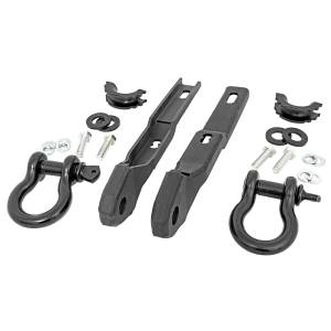 Rough Country RS160 Tow Hook to Shackle Conversion Kit with D-Ring and Rubber Isolators for Nissan Titan 2017-2020