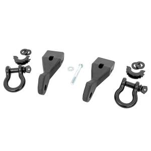 Rough Country RS156 Tow Hook to Shackle Conversion Kit with D-Ring and Rubber Isolators for Chevy Silverado and GMC Sierra 1500 2007-2013