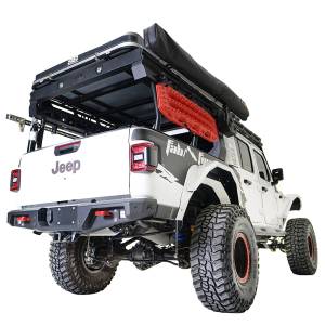 Fab Fours JT20-Y1952-1 Standard Rear Bumper with Sensor Holes for Jeep Gladiator 2020