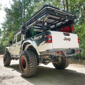 Fab Fours - Fab Fours JT20-Y1952-1 Standard Rear Bumper with Sensor Holes for Jeep Gladiator 2020 - Image 3