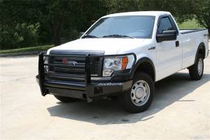Bumpers - Black Steel Bumpers by Fab Fours - Ford F150 2009-2014