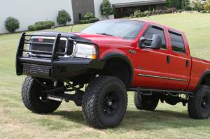 Bumpers - Black Steel Bumpers by Fab Fours - Ford Super Duty 1999-2004