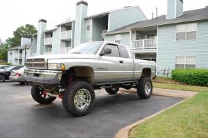 N-Fab D97100QC-6 Bed Access Nerf Steps Dodge Ram Quad Cab 4 Door 8' Bed 1994-2001