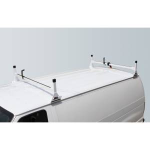 Vantech H1022W 2 Bar Rack White Steel Chevrolet Express 1996-2012