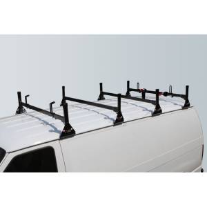 Vantech H3084B 4 Bar Rack Black Aluminum Ford Econoline 1992-2012