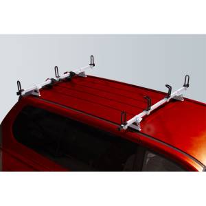 Vantech M2150W Universal Rack System with 72" Cross Bars White Aluminum Drilling Required