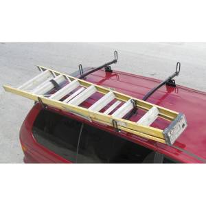 Vantech M3100B Universal Rack System with 59" Angled Cross Bars Black Aluminum Drilling Required