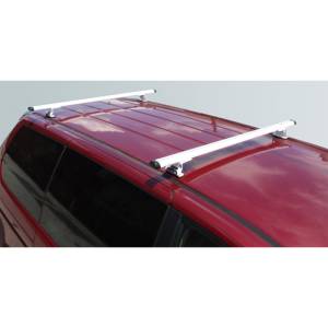 Vantech J1015W White Rack System with 65" Cross Bars White Aluminum Drilling Required