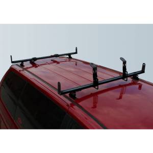 Vantech J2010B Black Rack System with 55" Cross Bars Black Aluminum Drilling Required