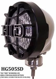 Eagle Eye Lights HG505SD 4 31/32" Stainless Steel 12V 100W Superwhite Driving Clear Round Halogen Off Road Light with Grille Guard Each