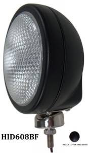Eagle Eye Lights HID608BF 6 3/16" Black 35W Internal Ballast HID Flood Clear Round HID Off Road Light with ABS Cover Each
