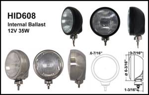 Eagle Eye Lights HID608SD 6 3/16" Stainless Steel 35W Internal Ballast HID Driving Clear Round HID Off Road Light with ABS Cover Each