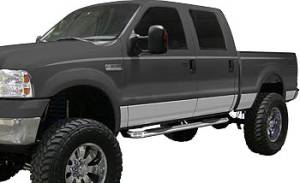 ICI NERF72DGX 3" Round Stainless Steel Cab Length Nerf Bars Dodge Ram Ext Cab 2 Door 1994-2001 - Pair