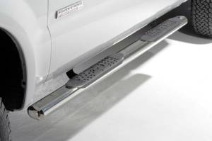 ICI BOVL88FD 4" Oval Black Cab Length Nerf Bars Ford F150 Crew Cab 4 Door 2009-2010 - Pair