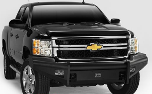 Truck Bumpers - Fab Fours Black Steel Elite - Chevy Silveardo 2500HD/3500 2003-2006