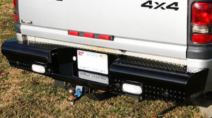 Rear Bumpers - Fab Fours Black Steel